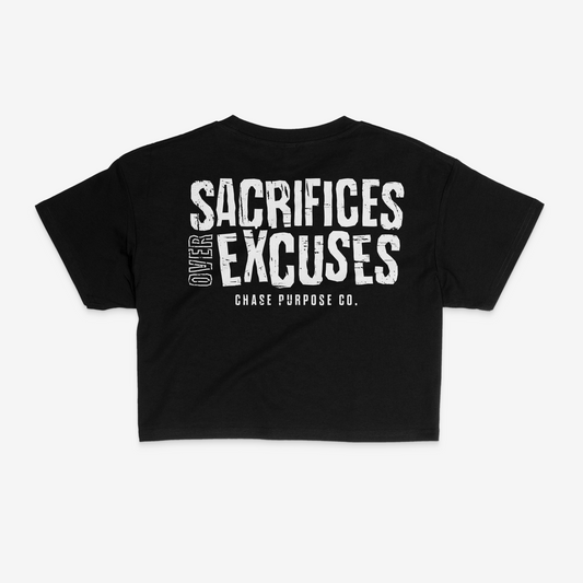 Sacrifices Motto Crop WHITE PRINT